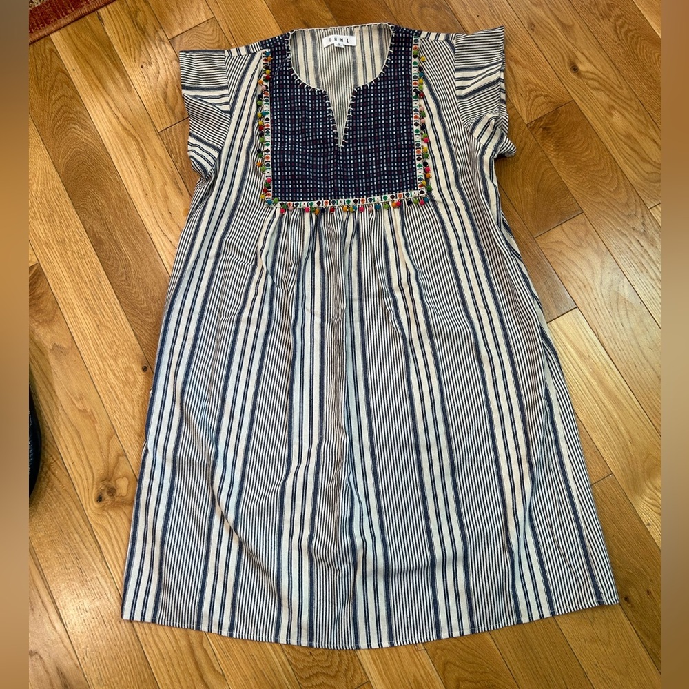 Striped Blue and White Dress